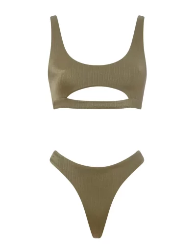 Bikini costina verde militare