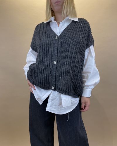 Gilet con bottoni gioiello Souvenir