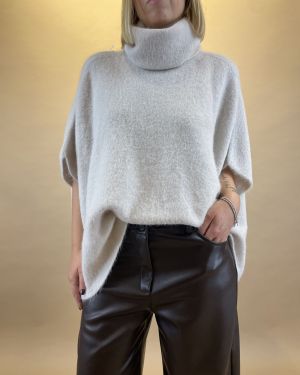 Maglia ampia in alpaca con collo alto Kontatto