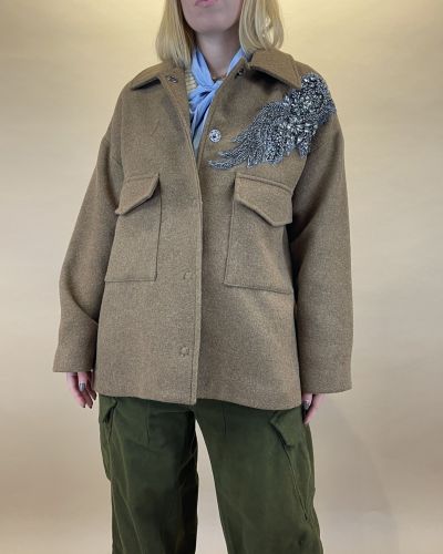 Cappotto corto con ricamo gioiello Dixie