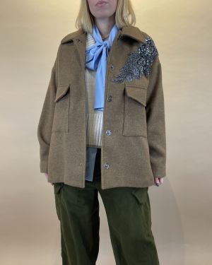 Cappotto corto con ricamo gioiello Dixie