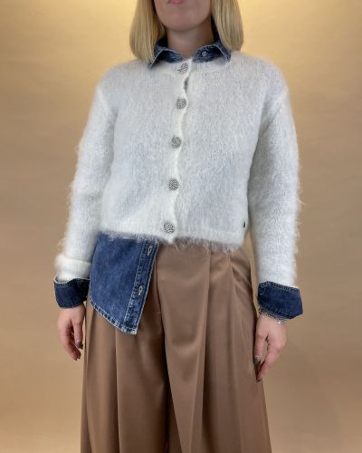 Cardigan con bottoni gioiello Dixie